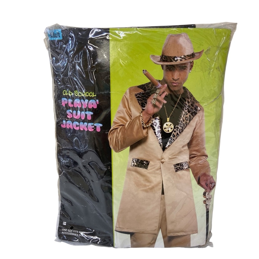 Old School Playa Suit Jacket Costume Pimp Gangsta Rapper Adult O/S Halloween
